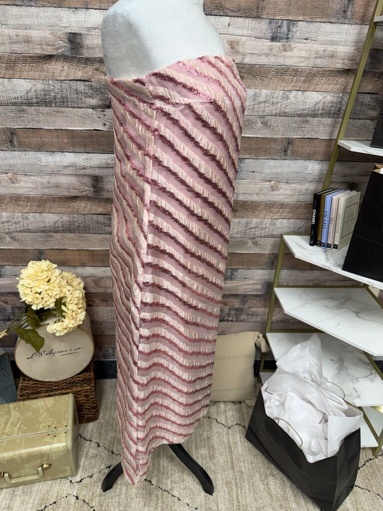 Hyacinth House Strapless Pink Shimmer Stripe