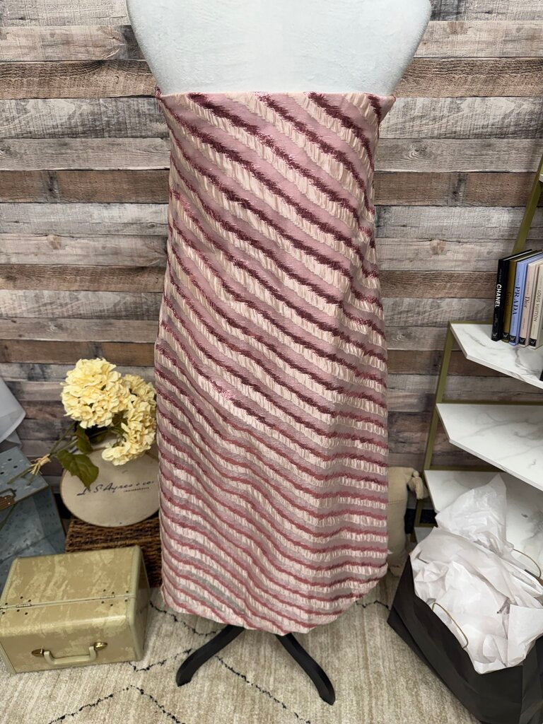 Hyacinth House Strapless Pink Shimmer Stripe
