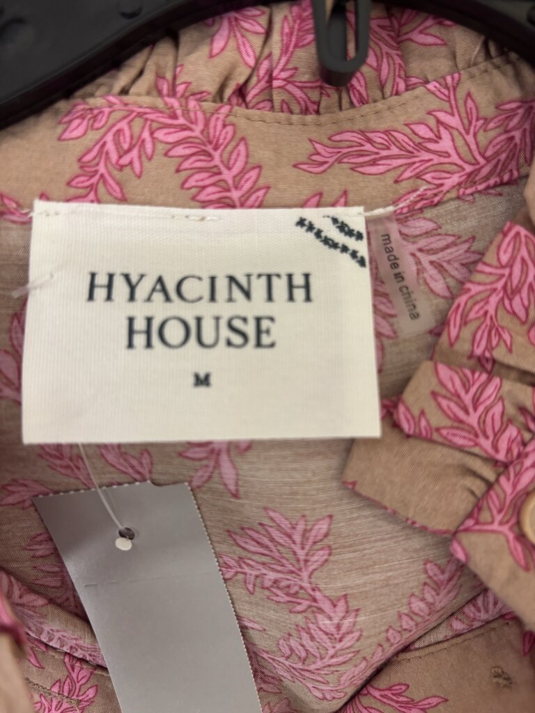 Hyacinth Housse Tan & Pink Leaf Midi