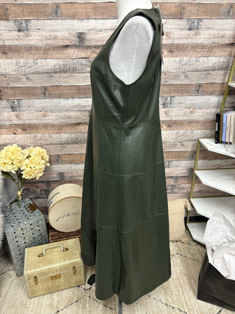 Tuckernuck Faux Hunter Green Leather Shift