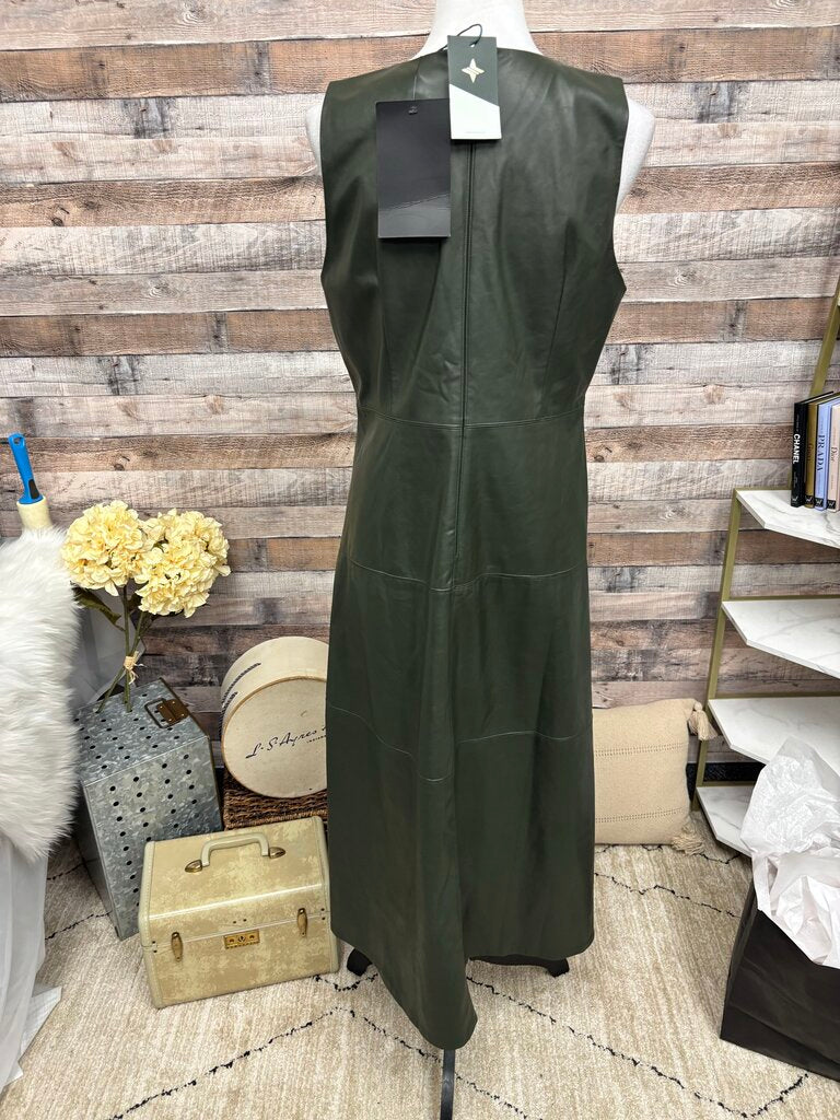 Tuckernuck Faux Hunter Green Leather Shift