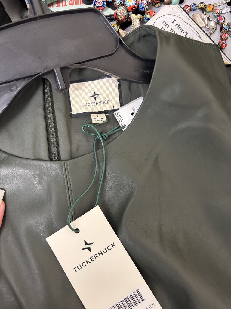 Tuckernuck Faux Hunter Green Leather Shift