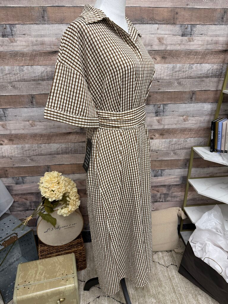 Pomander Place Brown Gingham Shirt