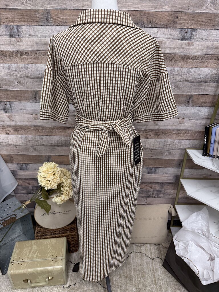Pomander Place Brown Gingham Shirt