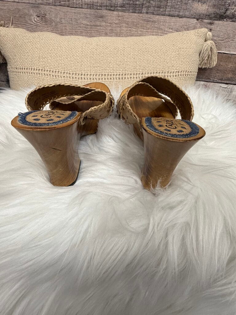 Carlos Santana Leather Wood Heels
