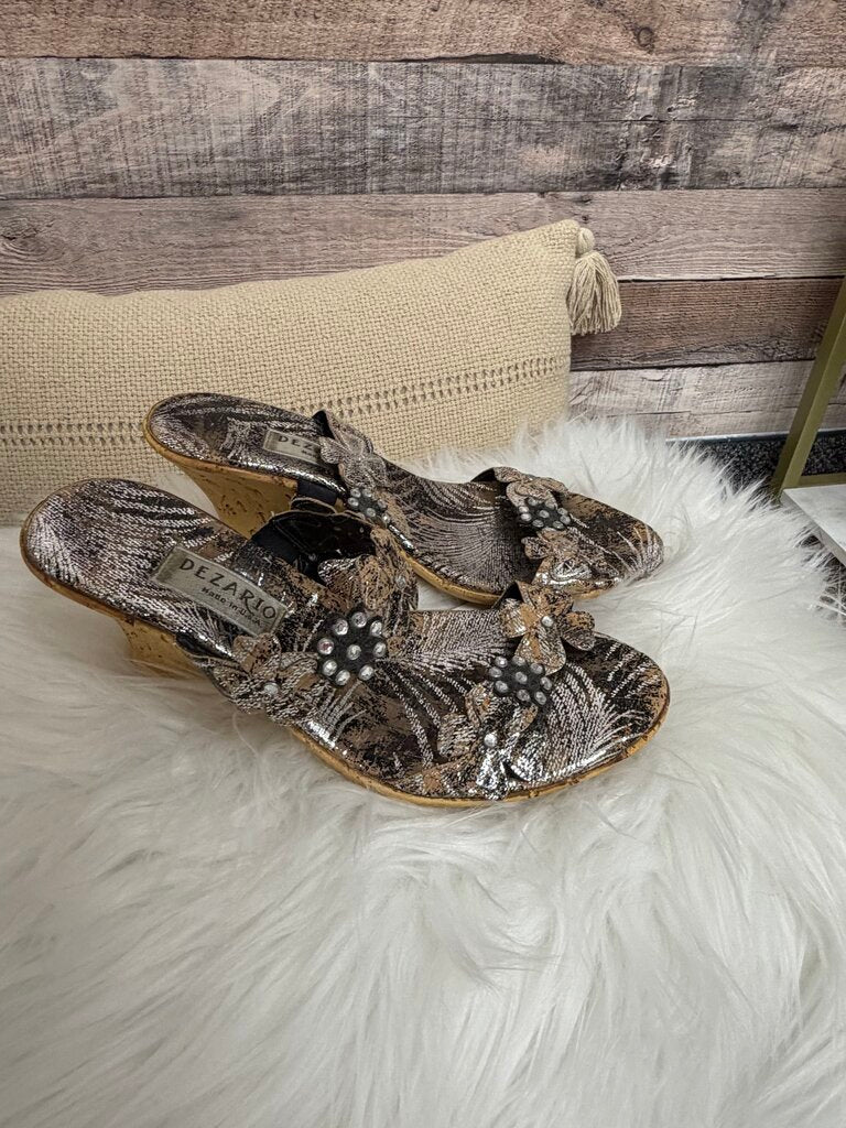 Dezario Metallic Embellished Wedge Slide