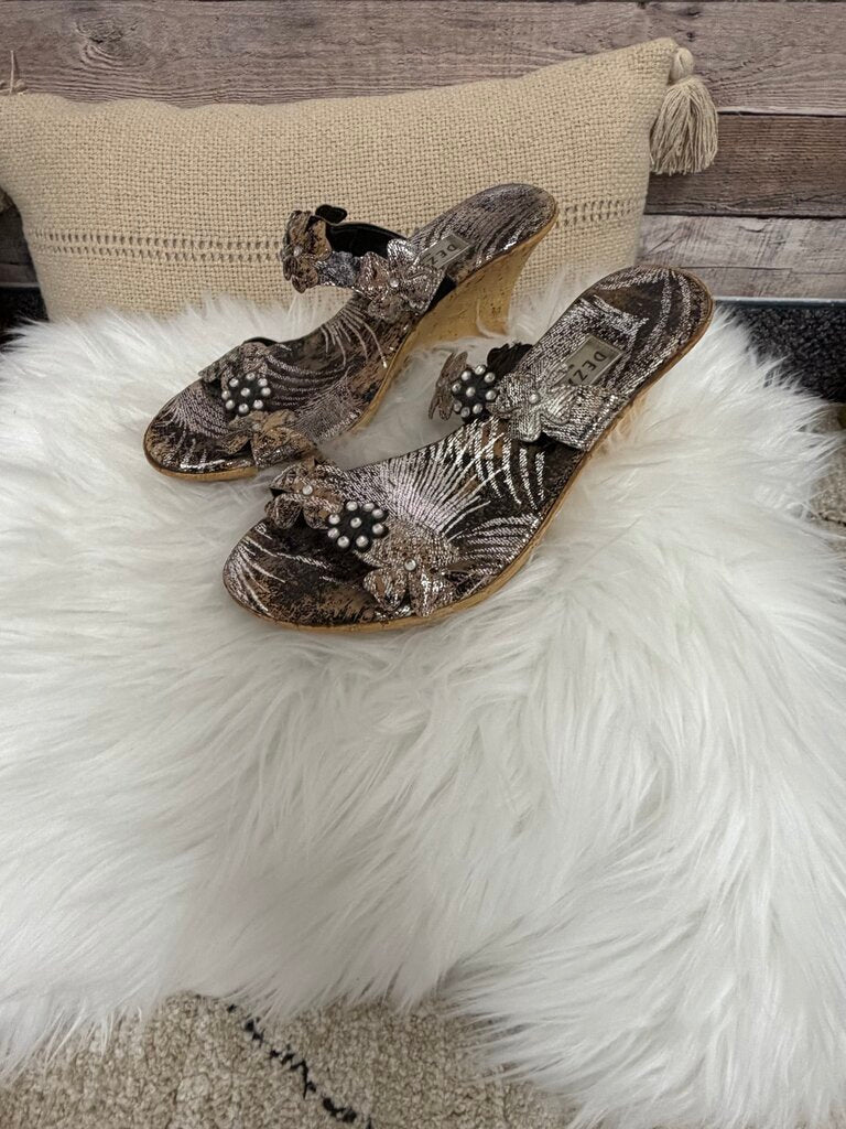 Dezario Metallic Embellished Wedge Slide