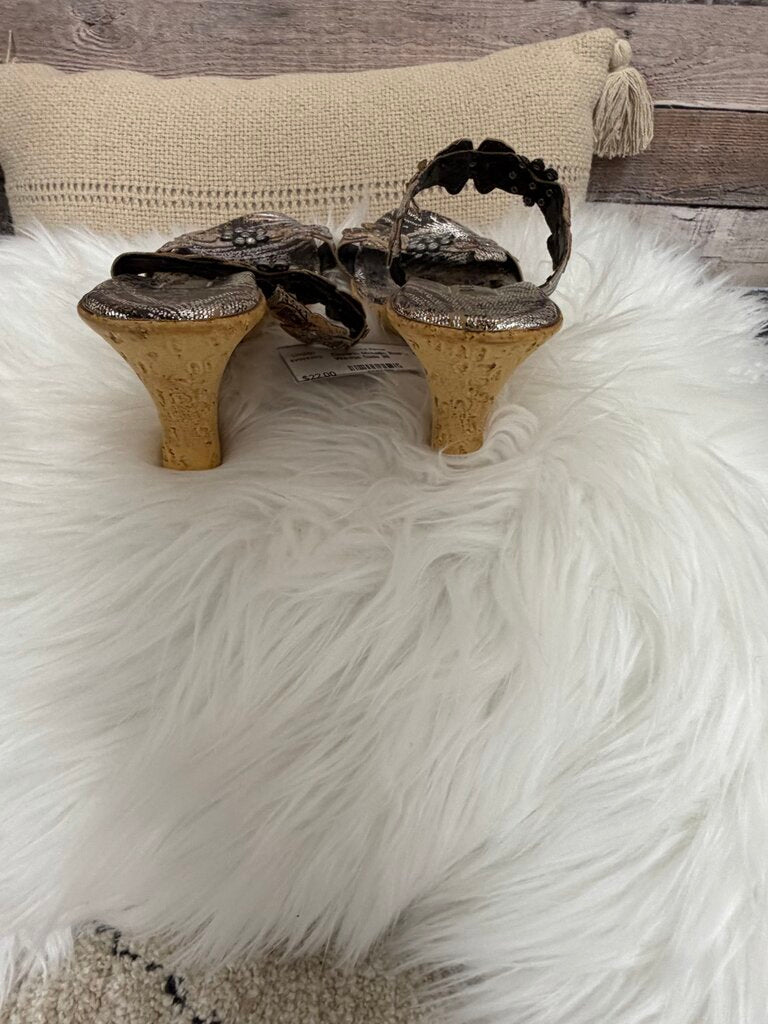Dezario Metallic Embellished Wedge Slide