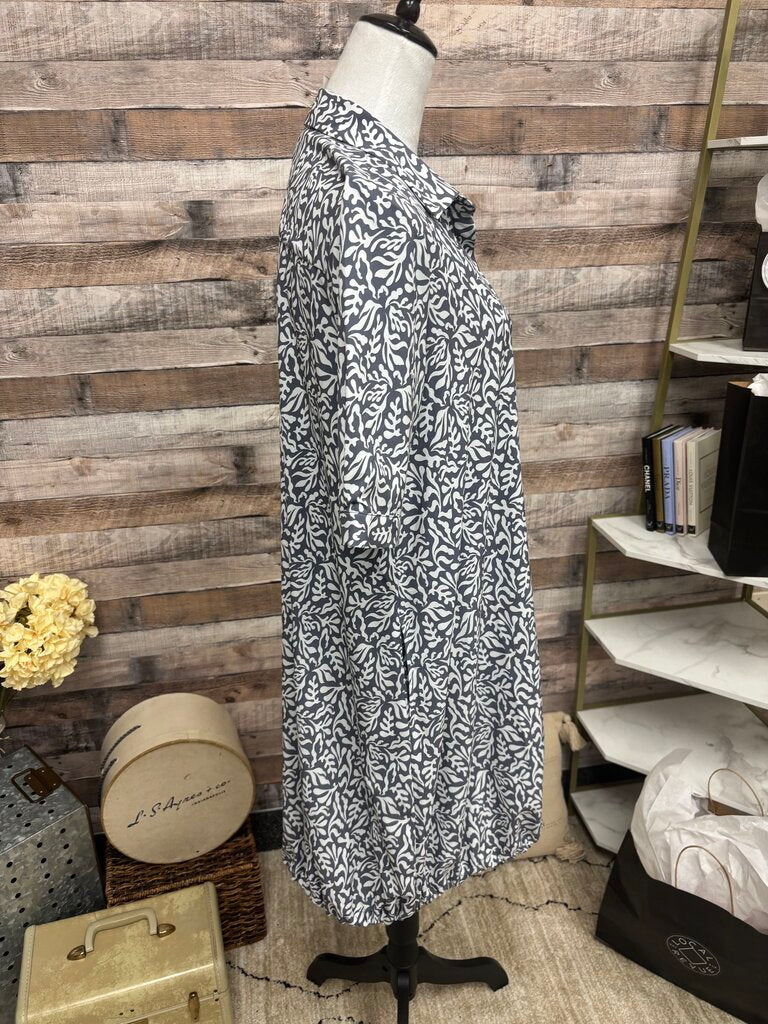 Chico's Grey & White Coral Print Dress