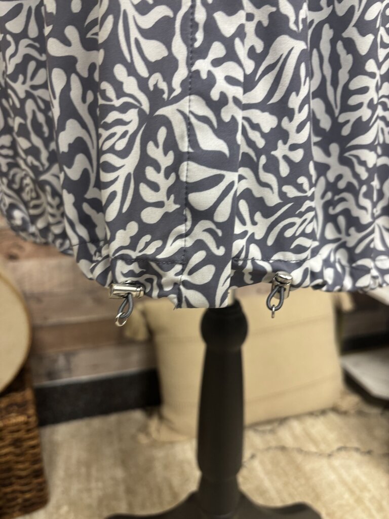 Chico's Grey & White Coral Print Dress