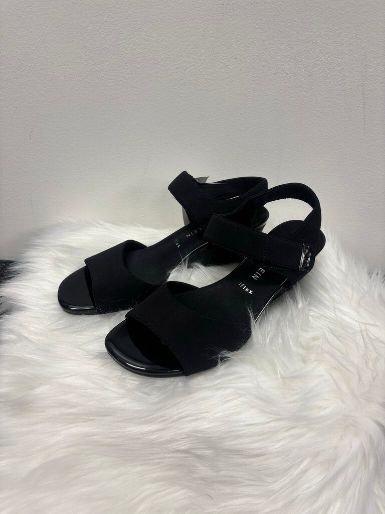 Anne Klein Black Velcro Wedge Heel