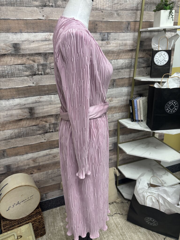 Darcy Vintage Blush Pleated Wrap Style Dress