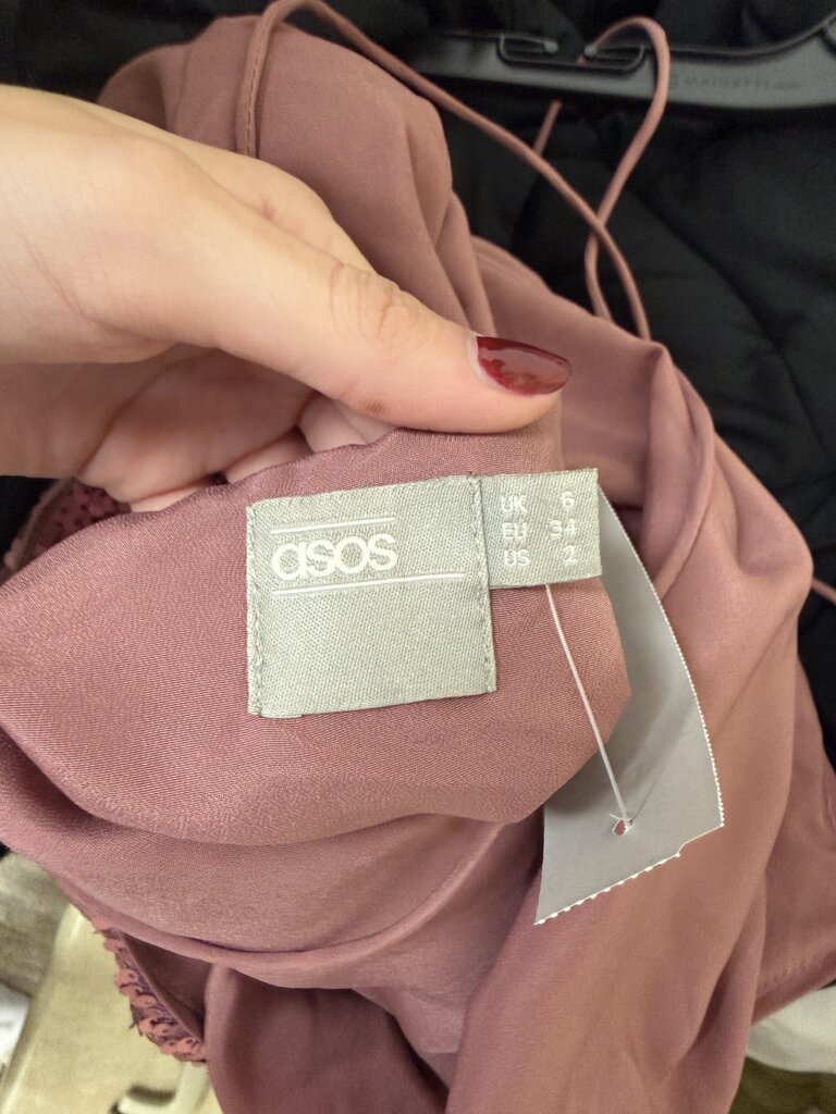 ASOS Rose Sequin Slip Dress