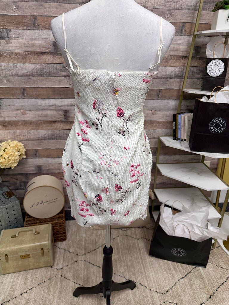 Likely White & Pink Floral Sequin