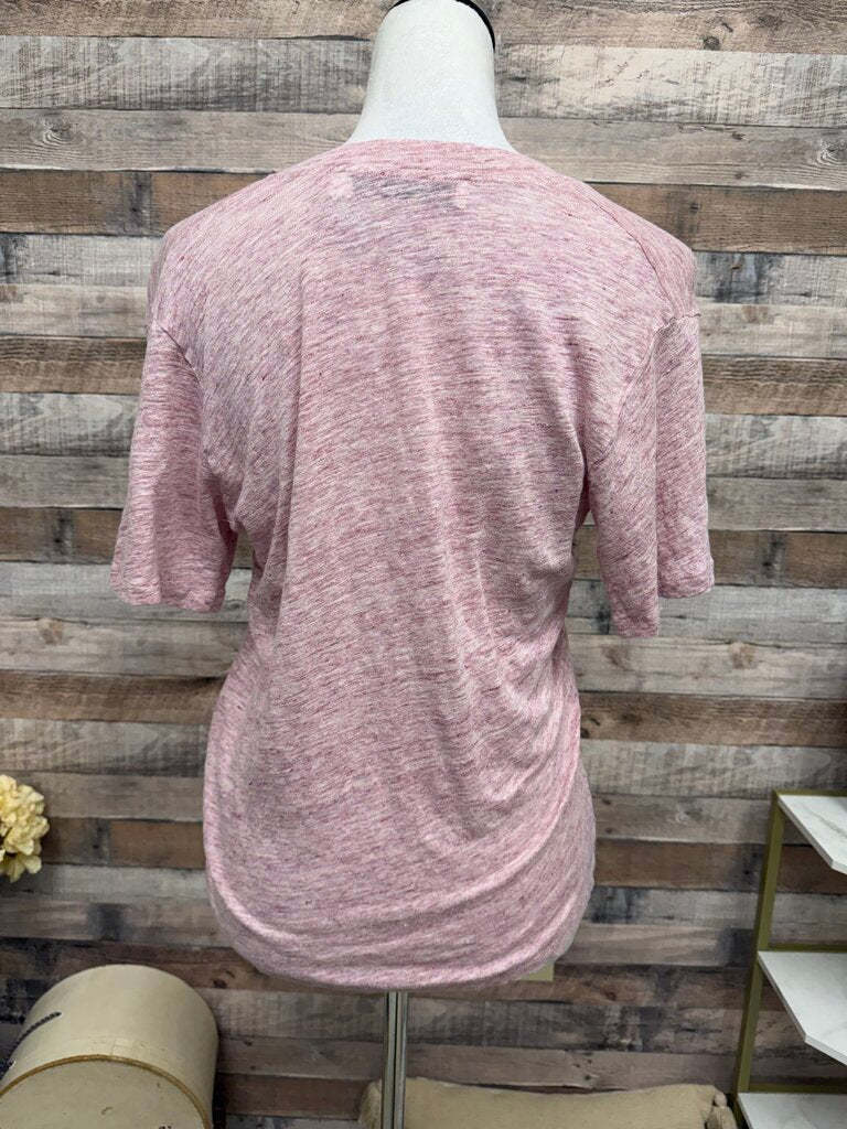 IRO Paris Blush Pink V-neck Tee