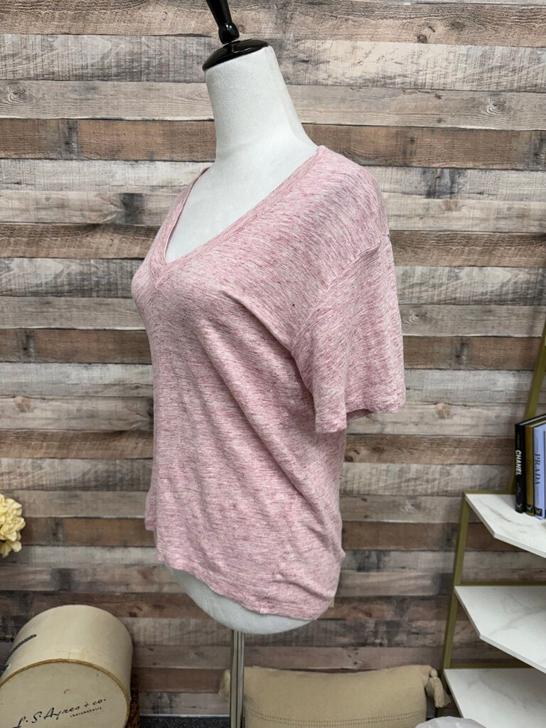 IRO Paris Blush Pink V-neck Tee
