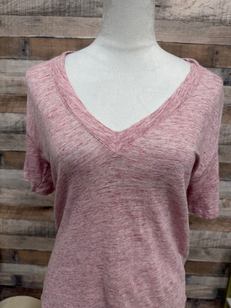 IRO Paris Blush Pink V-neck Tee