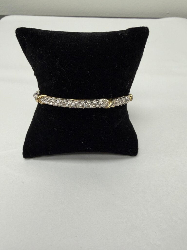 Gold & Rhinestone Clasp Bracelet