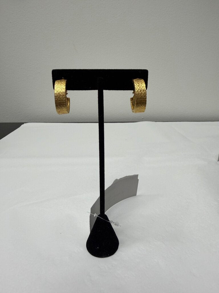 Napier Gold Hoop Clip On Earrings