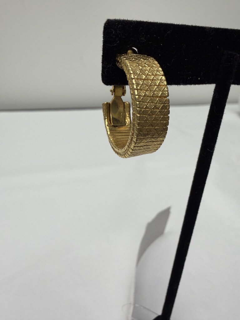 Napier Gold Hoop Clip On Earrings