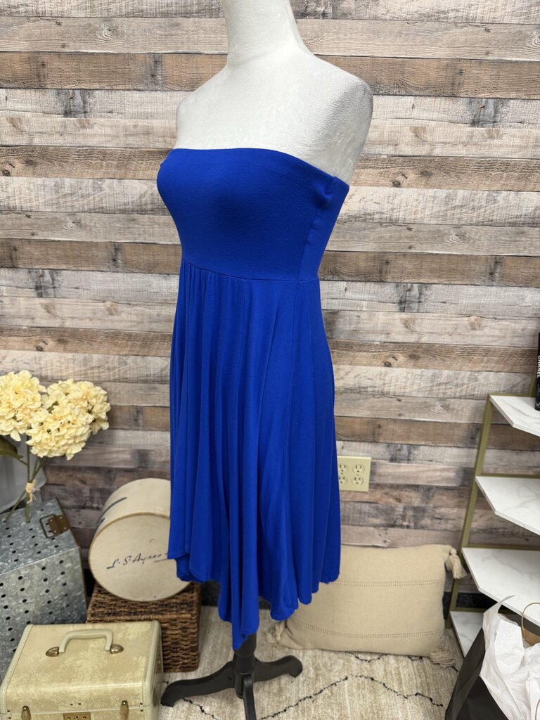Express Blue Jersey Knit Tube Dress