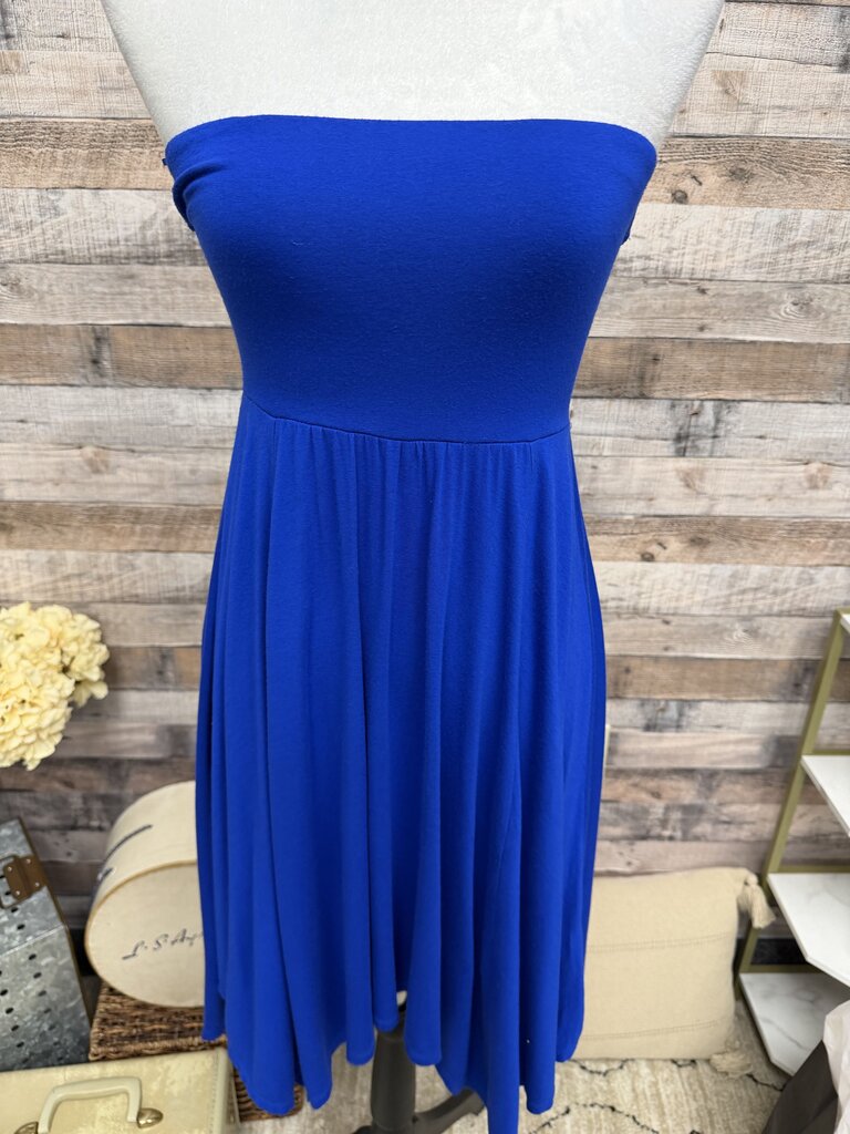 Express Blue Jersey Knit Tube Dress