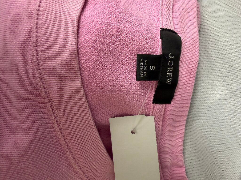 J Crew Pink Cropped Sweatshirt
