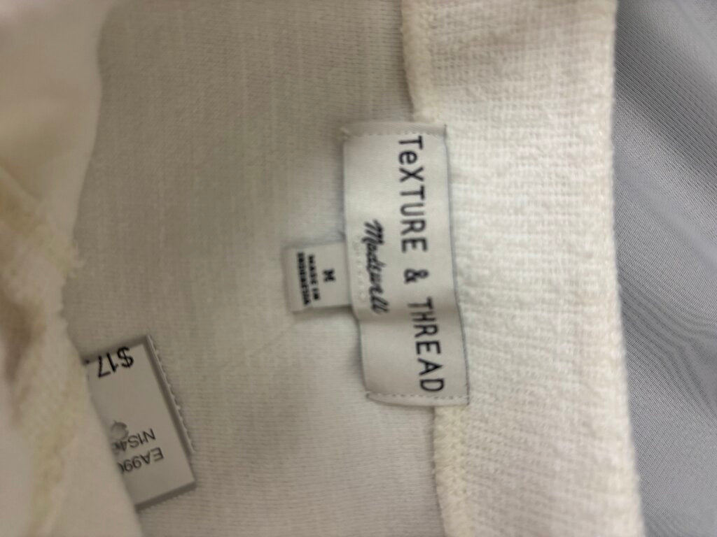 Madewell Texture & Thread White Tweed Front Tie Tank Top