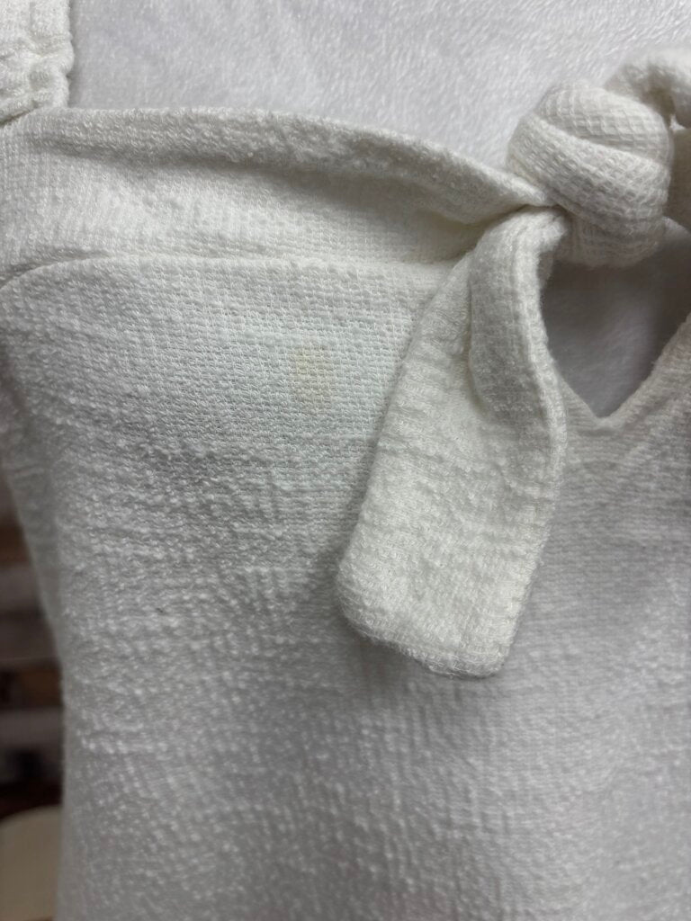 Madewell Texture & Thread White Tweed Front Tie Tank Top
