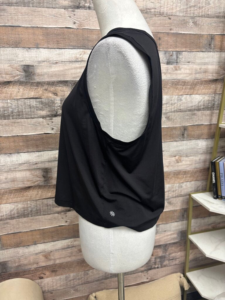 Athleta Black Loose Fit Cropped Tank Top