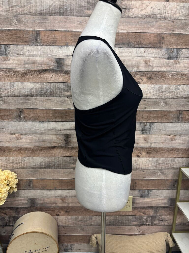 Athleta Black Fitted Racerback Athletic Tank Top