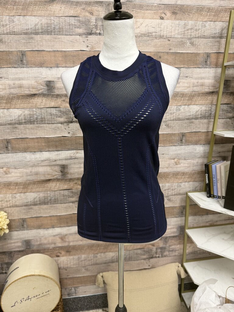 Athleta Dark Purple Mesh Athletic Tank Top