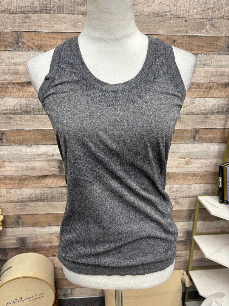 Athleta Dark Grey Fitted Racerback Athletic Tank Top
