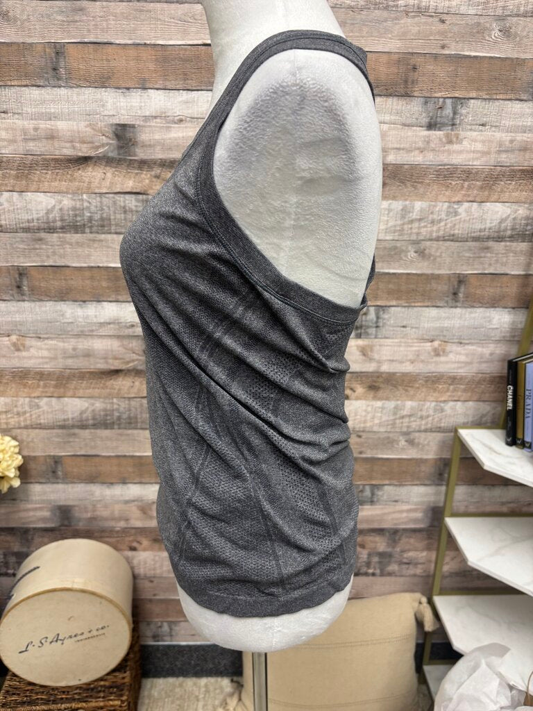 Athleta Dark Grey Fitted Racerback Athletic Tank Top