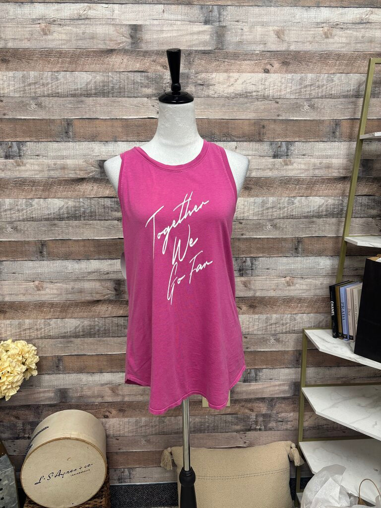 Peloton Pink Quote Lettering Loose Fit Athletic Tank Top