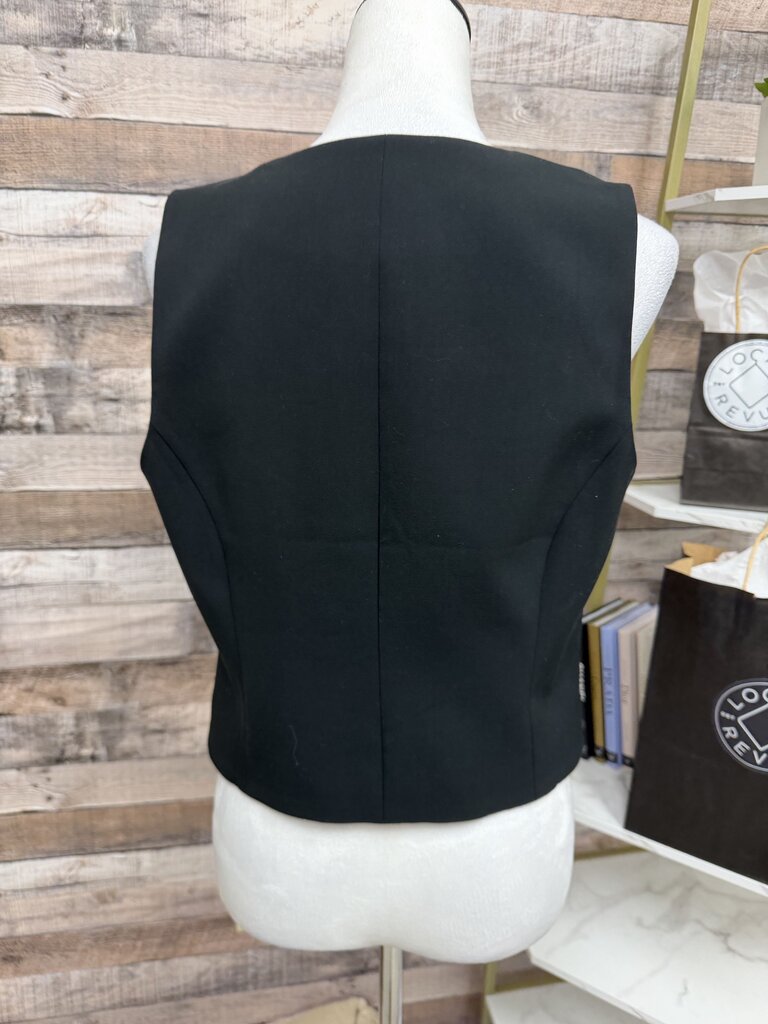 J. Crew Black Tailored Button Vest