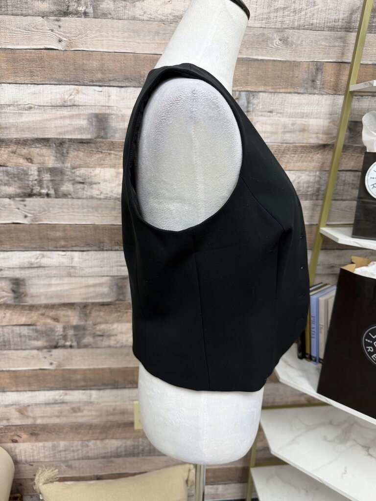 J. Crew Black Tailored Button Vest