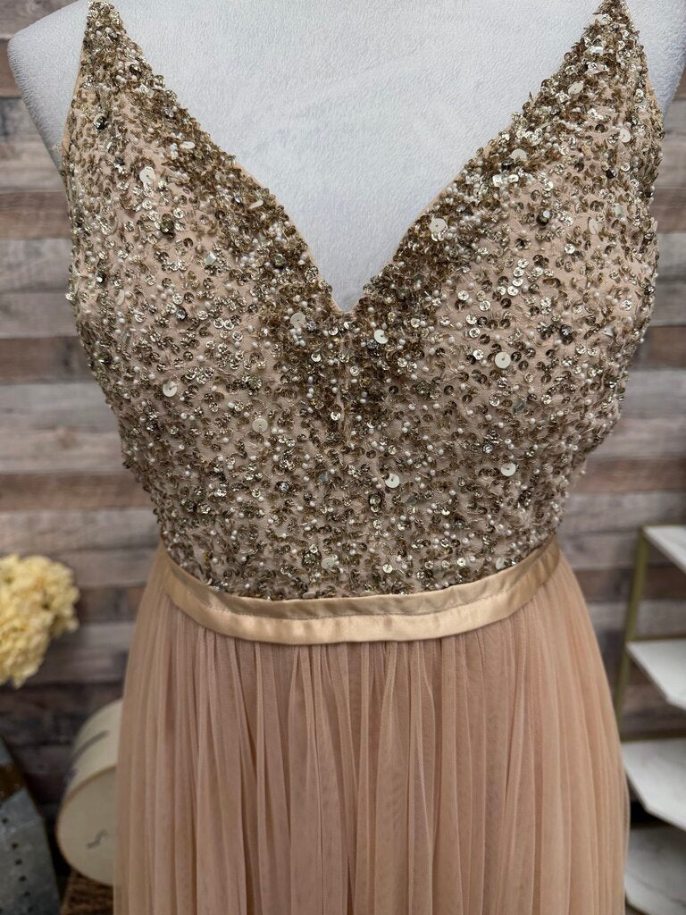 BHLDN Avery Sequin & Tulle Maxi
