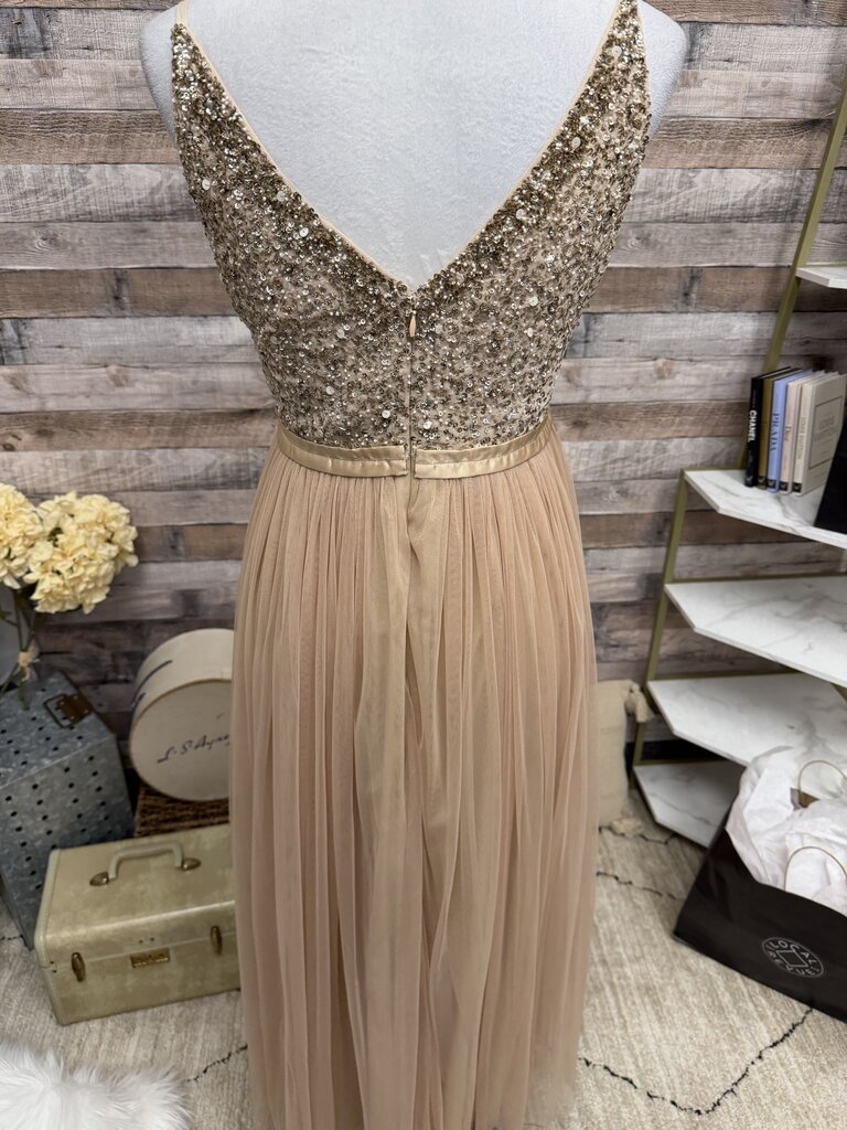 BHLDN Avery Sequin & Tulle Maxi