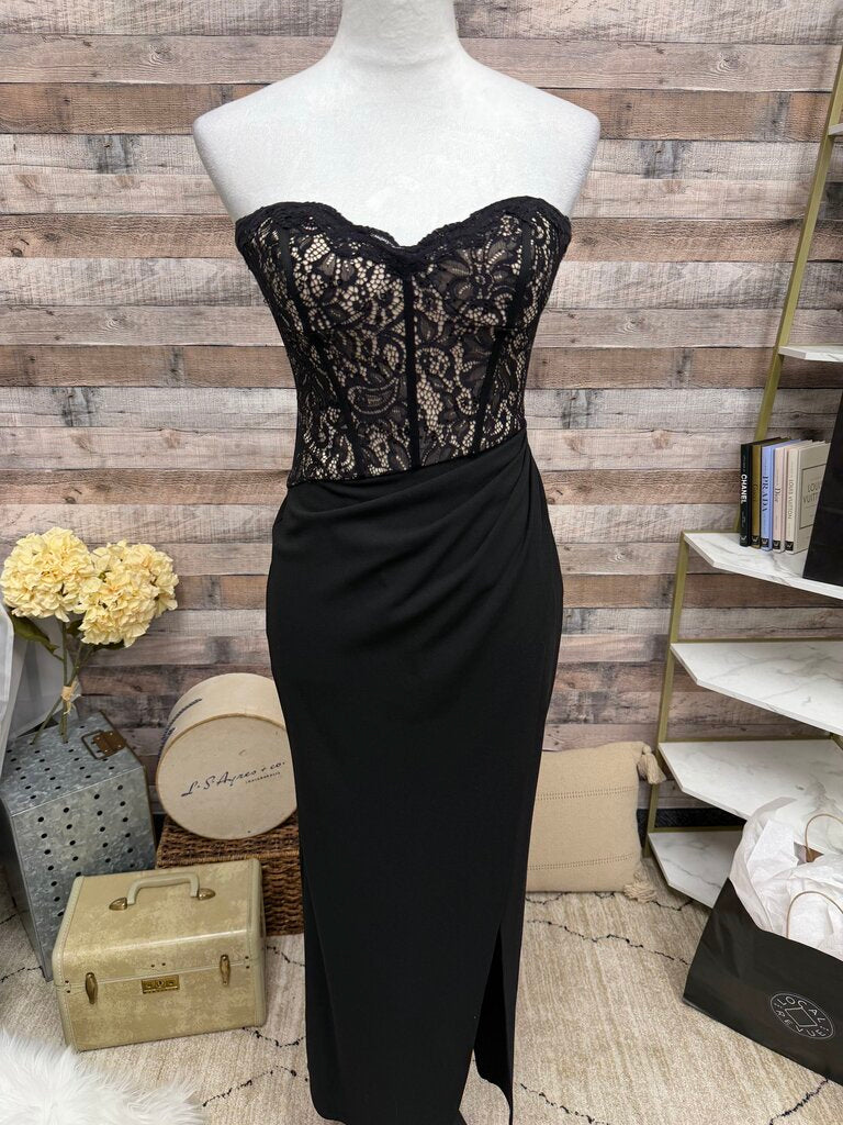 Galina Signature Black Lace Strapless