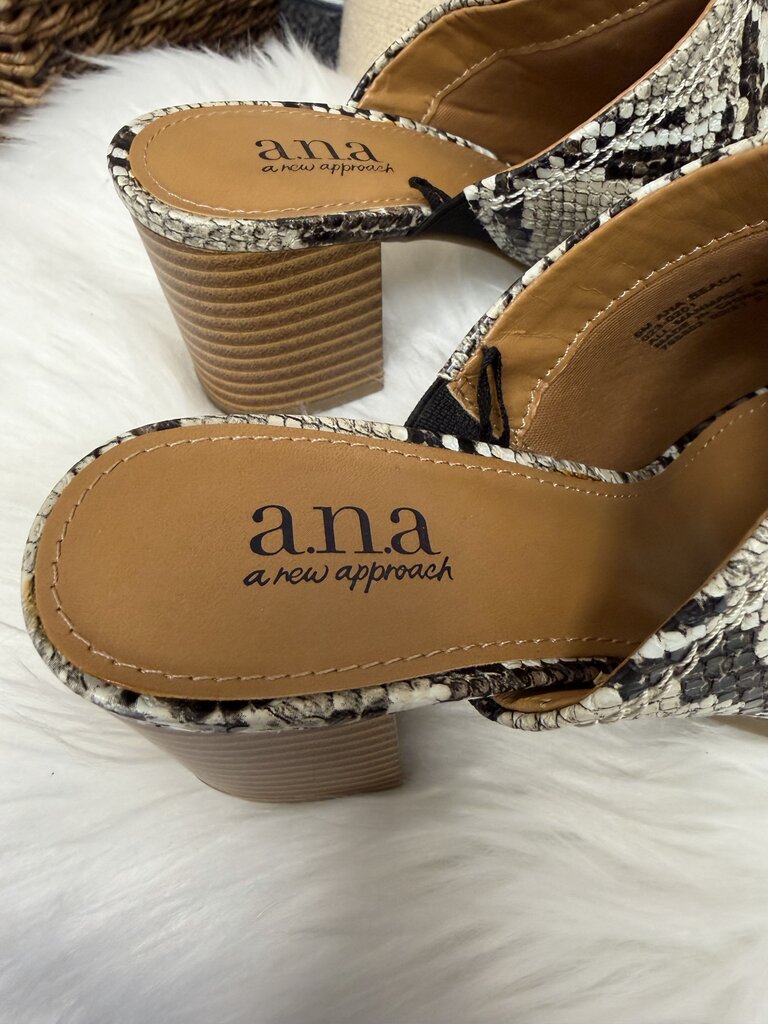 A.N.A Faux Leather Snakeskin Mule