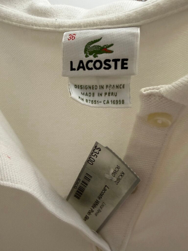 Lacoste White Polo Slim Fit