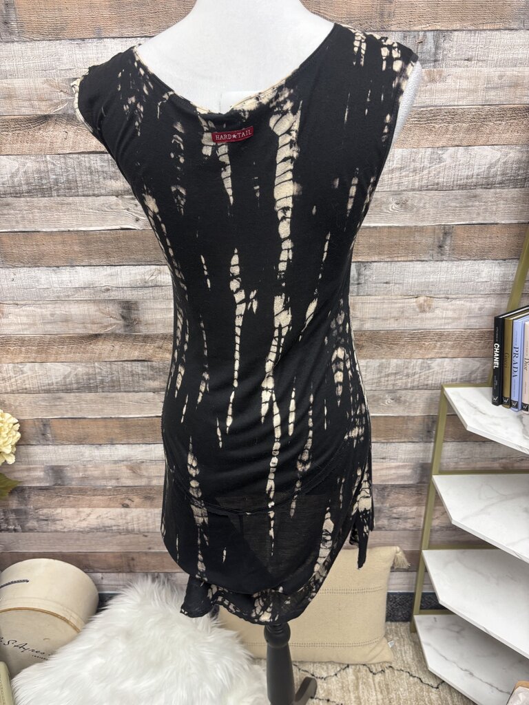Hard Tail Forever Black Tie Dye High Low Tank