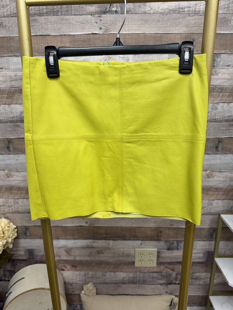 Bailey 44 Chartreuse Leather Mini