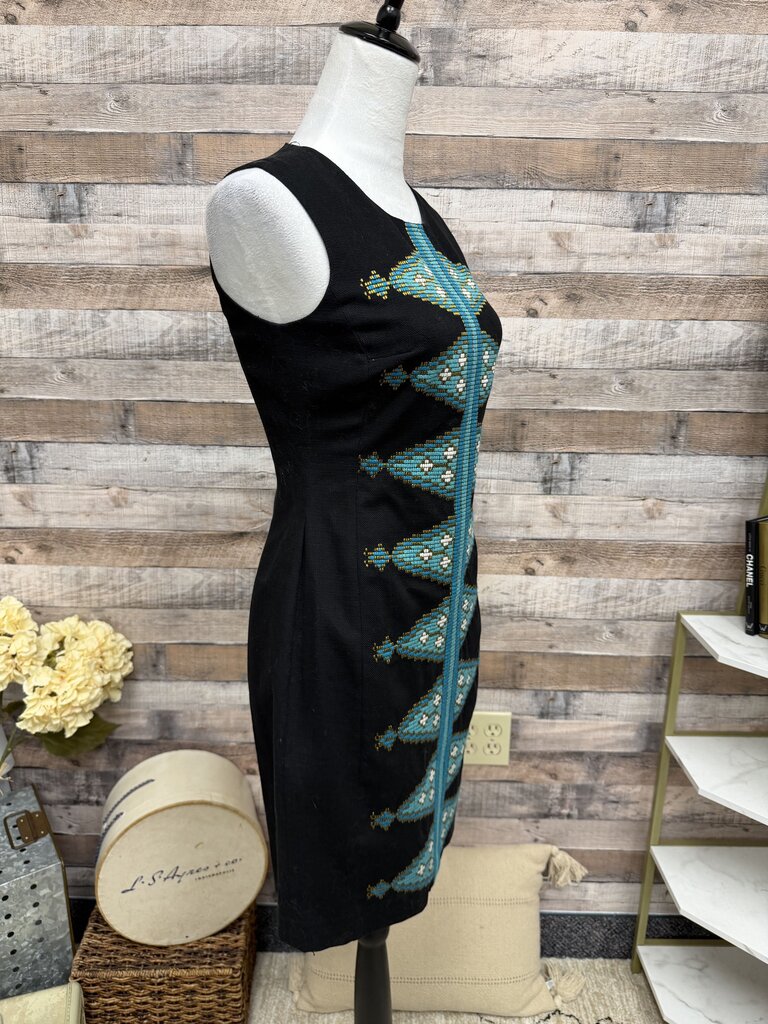 NWT Tabitha by Anthro Split Diamond Embroidered Sleeveless Shift