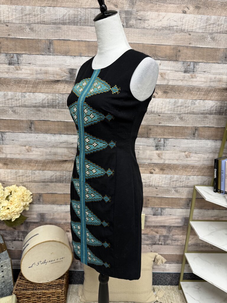 NWT Tabitha by Anthro Split Diamond Embroidered Sleeveless Shift