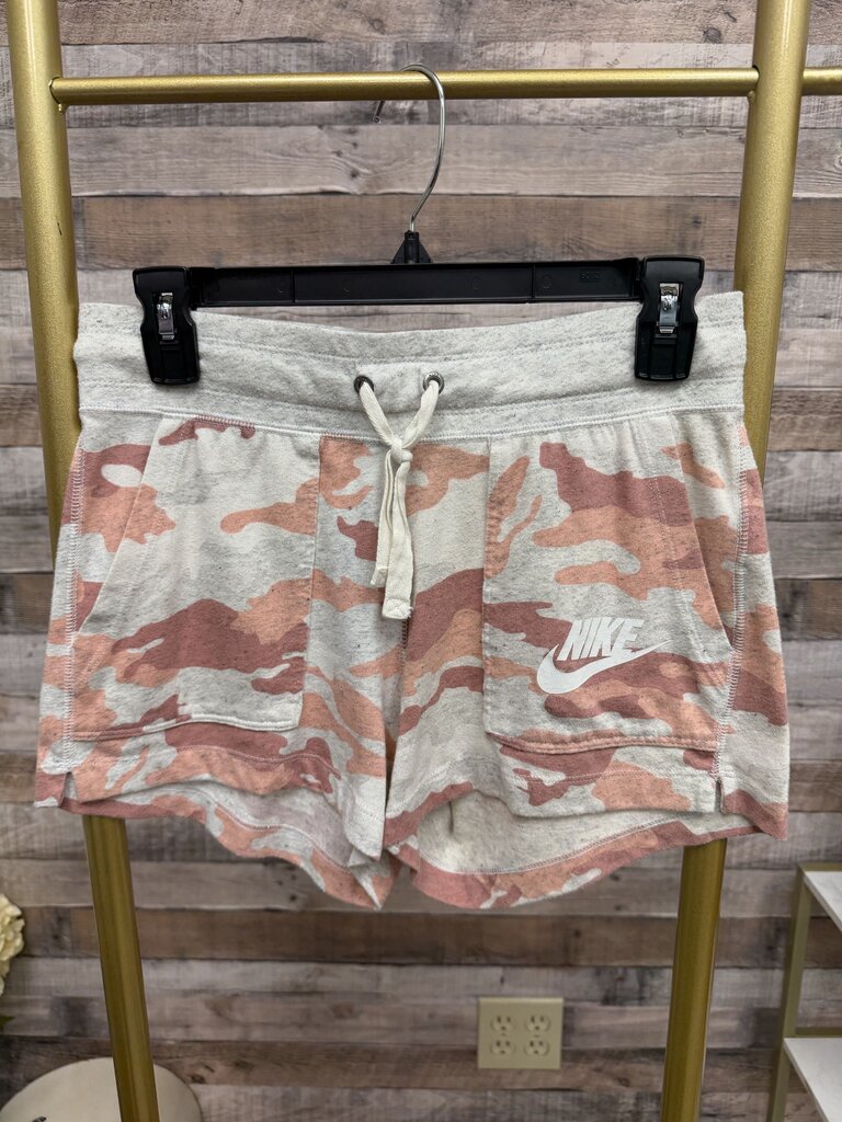 Nike Coral & Cream Camo Gym Shorts
