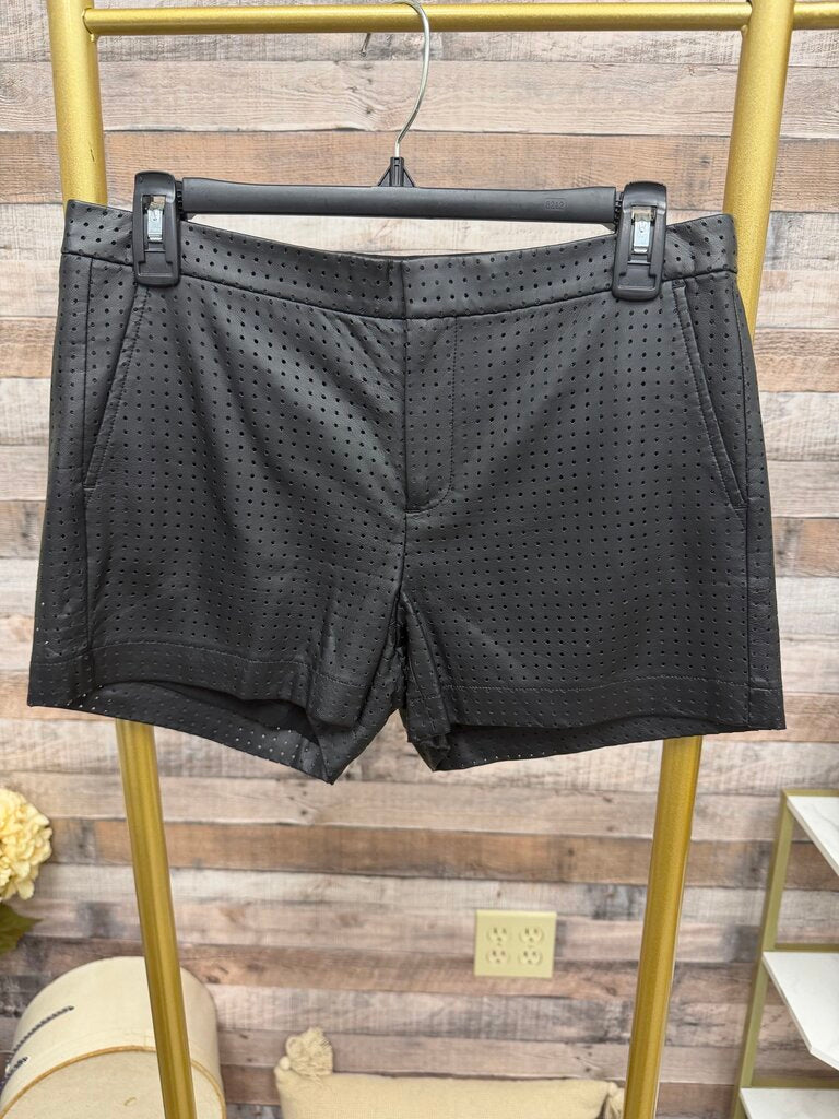 Banana Republic Black Perforated Pleather