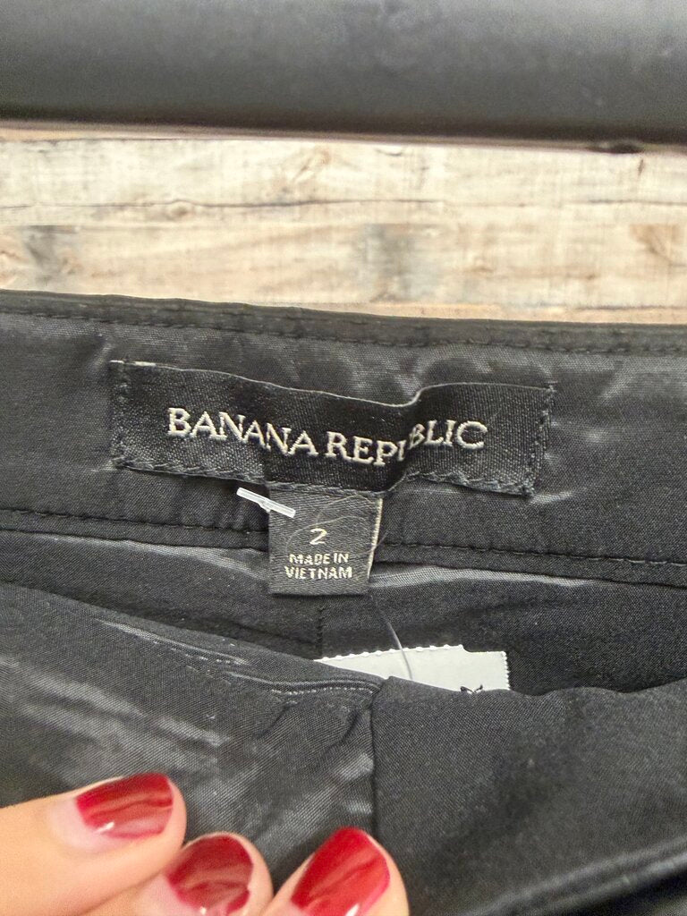 Banana Republic Black Perforated Pleather