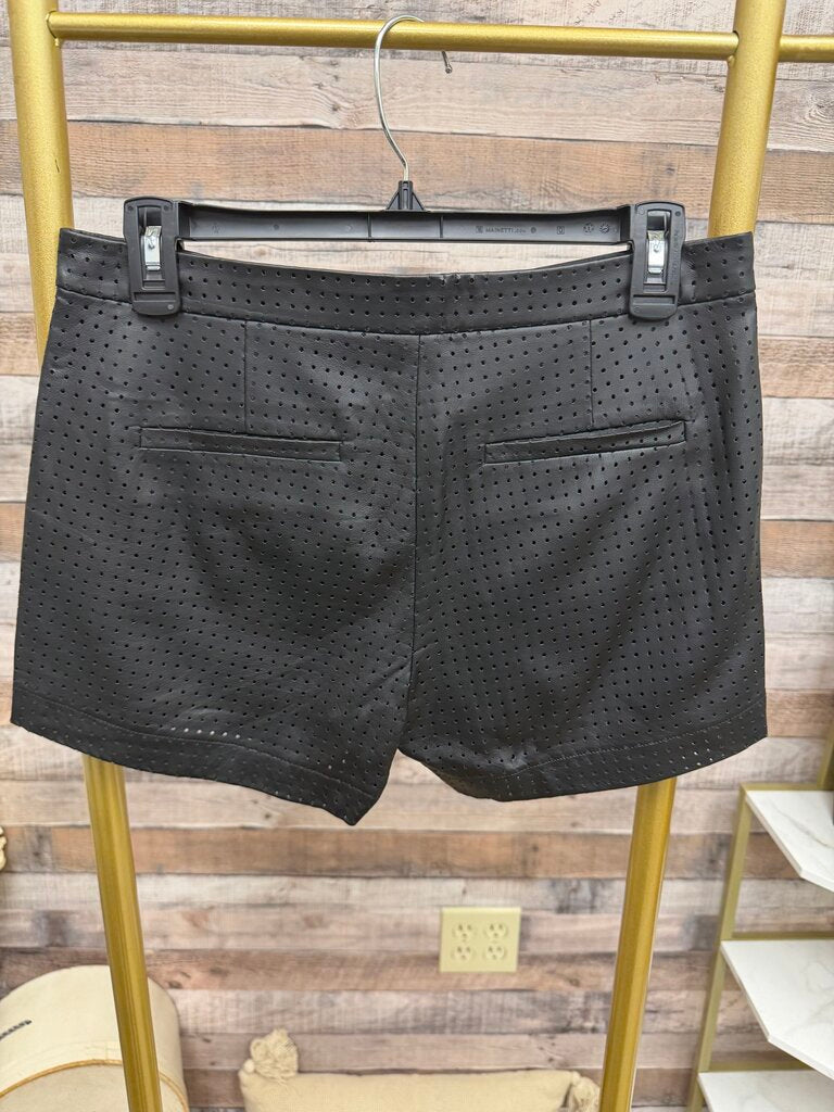 Banana Republic Black Perforated Pleather